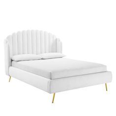 Modway Lana Platform, White Royal Bedroom Design, Wingback Bed, Tufted Bed, White Appliances, Queen Platform Bed, Queen Headboard, Preppy Room, Modway Furniture, Beds & Bed Frames