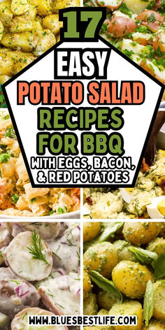 A collection of potato salad recipes. Delicious Potato Salad, Potato Salad Recipes, Copycat Food, Potatoe Recipes, Potatoe Salad, Best Potato Salad Recipe, Food Bites, Food Sides, Barbecue Sides