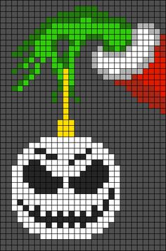 a cross stitch pattern with a plant in a pot on top of the other side