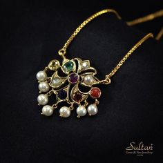 Sultan Jewelry, Navaratna Jewellery, Necklaces Indian, Diamond Pendants Designs, Antique Gold Jewelry Indian, Gold Earrings Wedding, Fashion Jewellery Online