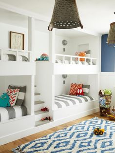 an article in the interior design magazine about children's bedroom furniture and bedding