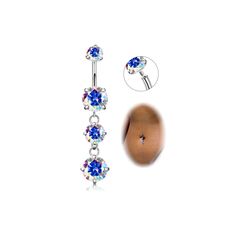 PRICES MAY VARY. Fashion Dangle Belly Button Ring：Each Order Include One Belly Button Ring with Cubic Zirconia.Dangle and Shiny Design,More Personalized. Make You the Focus of the Crowd. Material：These Dangle Belly Button Rings are Made of G23 Pure Titanium,Hypoallergenic,Nickel free,Lead free,Will Not Rust.Protect Your Sensitive Skin.Ensures a Secure Fit That Stays in Place All Day Long.Gauge Size:14G（1.6mm）,Bar Length: 10mm(3/8 Inch); Normal Size for Most People. Convenient to Wear：0ur Navel R Teal Belly Button Piercing, Turquoise Belly Button Piercing, Adjustable Blue Belly Rings As Gift, Titanium Belly Ring, Cheap Nickel-free Dangle Belly Rings, Dangle Belly Button Piercing Tummytoys® At The Belly Ring Shop, Belly Piercing Jewelry, Free Will, Body Jewelry Piercing