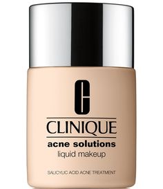 Skin-clearing treatment foundation powered by salicylic acid helps cover&#x2C; clear&#x2C; and prevent acne. Dermatologist tested. Finish: Natural matteCoverage: Moderate&#x2C; buildableSkin Type: Dry Combination&#x2C; Combination Oily&#x2C; OilyKey ingredients: Salicylic acid&#x2C; Lactobacillus fermentWhat It Is:Natural matte coverage that helps treat and prevent acne&#x2C; is now in an extended shade range.What It Clinique Foundation, Better Makeup, Mini Mascara, Clinique Acne Solutions, Clinique Even Better, Moisturizing Foundation, Glow Light, Salicylic Acid Acne, Liquid Makeup