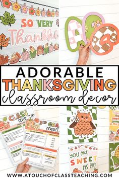 an adorable thanksgiving classroom decor project with free printables