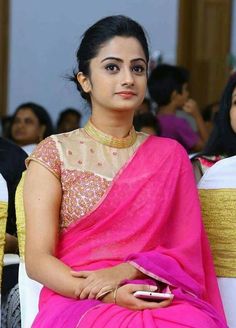 Close Neck Blouse, Namitha Pramod, Neck Blouse Designs, Blouse Designs High Neck, Blouse Designs Catalogue, Saree Blouse Neck Designs