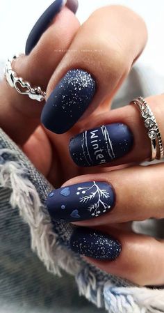 Festive Nail Colors, Nail Art Bleu, Festive Nails, Navy Nails, Colorful Nail Designs, Festival Nails