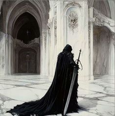 Defeated Knight Art, Nazgul Aesthetic, Medieval Assassin Aesthetic, Dark Lord Aesthetic, Excalibur Aesthetic, Lady Knight Aesthetic, Black Knight Art, Dark Knight Aesthetic, Knight Aesthetics