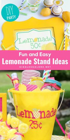 Lemonade Stand Sign. With Text Reading: 5 Tips for a Successful Lemonade Stand. Lemonade Signs For Kids, Easy Diy Lemonade Stand, Lemonade Float, Lemonade Stand Decor, Make A Lemonade Stand, Lemonade Stand Ideas, Summer Drinks Kids, Kids Lemonade Stands, Lemonade Stand Sign