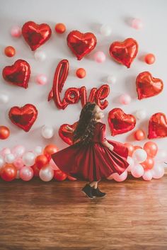 Valentines Baby Photoshoot, Valentines Baby Photos, Luxurious Dress, Valentine Picture, Valentines Balloons, Valentines Day Photos