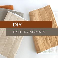 diy dish drying mats with text overlay