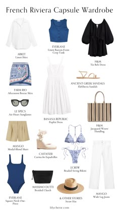 Capsule Wardrobe Outfits, Fashion Capsule Wardrobe, Europe Outfits, Italy Outfits, Summer Capsule Wardrobe, Summer Capsule, The French Riviera, Fashion Capsule, Wardrobe Outfits