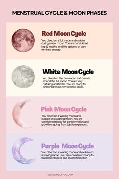 Pink Moon Cycle, Red Moon Cycle, Cycle Synching, Moon Phases Meaning, The Moon Cycle, Menstrual Cycle Phases, Lunar Magic, The Moon Phases