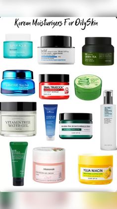 If you have oily skin these moisturizers will be a life saver! Best Korean Skincare Products Moisturizer, Skincare Moisturizer Products, Best Korean Skin Care Products For Oily Skin, Korean Oily Skin Care, Oily Skin Korean Skincare, Skincare For Oily Skin Acne, Oily Skin Moisturizer Products, Korean Skincare Products For Oily Skin, Korean Moisturizer For Oily Skin