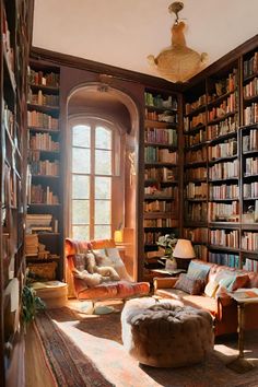 Classic home library Antique Vibe Living Room, Library Room Farmhouse, Affordable Home Library, Cottage Core Library Aesthetic, Small Library In House, Small House Library Aesthetic, Grand Home Library, Small Home Library Room Cozy, Home Library With Windows