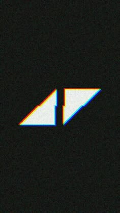 a black background with white and blue triangles