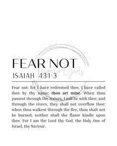 an image of the word fear not, in black and white