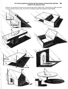 an architectural drawing showing different angles and shapes