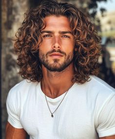 Greek Curls Men Curls Men, Curly Hairstyles For Guys, Dudes With Long Hair, Men Curly Hairstyles, Hairstyles For Guys, Beauty Fair, Greek Men, Hair Male