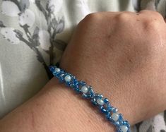 Ojitos Wixárika Adjustable Beaded Bracelet - Etsy Blue Jubilee Bracelet With Round Beads, Adjustable Beaded Bracelet, San Antonio Tx, Chain Link Bracelet, Link Bracelets, San Antonio, Beaded Bracelet, Chain Link, Jewelry Crafts