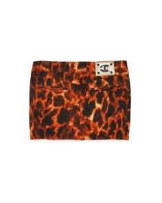 Y2K JUST CAVALLI MINI SKIRT Leopard print button up mini skirt with 6 pockets, the skirt was cut by previous owner.   - Brand: Just Cavalli - Color:Orange & Black - Made in Italy - Material: Cotton & Elastan - Size: M/L (Tagged 44) - Waist: 42 cm - Hips: 44 cm - Length: 33 cm - Condition 9/10 Printed Mini Skirt, Leopard Print Skirt, 2000s Vintage, Vintage Rock, Just Cavalli, Print Skirt, Denim Mini, Denim Mini Skirt, Orange Black