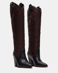 A Western boot is a requirement for any wardrobe and we’re obsessed with LASSO. This knee-high pair features whipstitching detail and a towering block heel. 3.75 inch heel height Size 6 measurements: 15 inch shaft circumference, 13.25 inch shaft height Size 8 measurements: 15.75 inch shaft circumference, 14.25 inch shaft height Size 10 measurements: 16.75 inch shaft circumference, 15 inch shaft height Leather and synthetic upper material Textile and synthetic lining Synthetic sock Synthetic sole Leather Western Boots, Western Boots Women, Western Boot, Western Boots, Women's Boots, Red Leather, Knee High, Block Heels, Heel Height