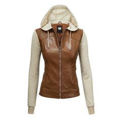 This women's detachable hooded faux leather moto biker jacket is perfect for the cold winter days. The stylish and edgy look is sure to turn heads and make a statement. The faux leather material (Shell: 100% Polyurethane; Lining: 100% Polyester; Sweater: 75% Polyester / 25% Cotton) is soft to the touch and keeps you warm on those frigid days. The inner sweater provides an extra layer of warmth and comfort, allowing you to stay comfortable and stylish. The detachable hood is also a great feature, Military Jacket Women, Jacket With Hoodie, Faux Leather Motorcycle Jacket, Biker Coat, Moto Biker Jacket, Gourd Lamp, Hooded Faux, Basic Hoodie, Vegan Leather Jacket