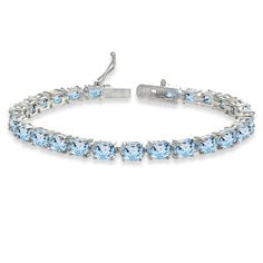 PRICES MAY VARY. Feature - Express your style and elegance with this classic tennis bracelet. This stunning bracelet features dazzling 6x4mm oval-cut gemstones, for a chic and trendy look Crafted - The bracelet is crafted of fine sterling silver. It measures 7.25 inches and secures with a box and tongue with a safety latch Care - Keep from water cosmetics & chemical product. Clean with microfiber cloth Packaging - Jewelry packaged with a nice box ready for gifting About – Our jewelry collection Forever Jewelry, White Gold Bracelet, Birthstone Bracelets, Bracelet For Women, Tennis Bracelet, Birthstone Jewelry, Bracelet Gift, Silver Bracelets, Luxury Jewelry