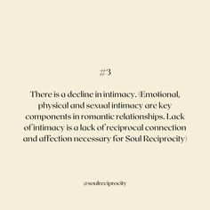 You know soul reciprocity is missing from a romantic relationship when... ㅤ SWIPE! ㅤ If one or more of these are true, your relationship likely lacks Soul Reciprocity! ㅤ With the help of Soul Work and meaningful conversations guided by the topics of this book, you and your partner can take your connection to the next (SOUL) level 🙏🏽 ㅤ Buy one for you and one for your love at soulreciprocity.com ㅤ #relationshipgoals #relationshiptips #relationshipwork #soulreciprocity #souljourney #soulfulrela... Lack Of Intimacy