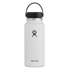 Hydro Flask Insulated Bottle Hydro Flask 32 oz Wide Mouth Bottle White Hydro Flask Colors, Hydro Flask 32 Oz, Hydro Flask Water Bottle, Stainless Steel Collar, Wide Mouth Water Bottle, Flask Water Bottle, Wide Mouth Bottle, Hydro Flask, Dry Bag