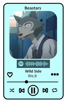 an animal avatar with the words beasts and wild side on it's face, in front of a blue background