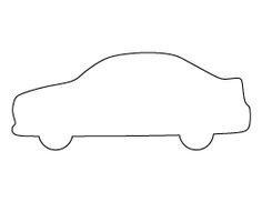 the outline of a car is shown in black and white, it looks to be cut out