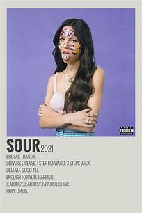 a woman with her arms crossed in front of her face and the words sour on it