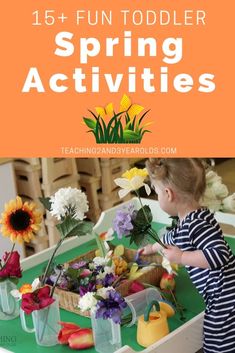 Flower Activities For Infants, Spring Learning Activities For Toddlers, Spring Activity For Toddlers, Flower Activities Preschool, Flower Activities For Toddlers, Garden Activities For Toddlers, Spring Toddler Activities, Preschool Flowers