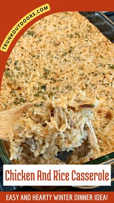 Enjoy the Best Ever Chicken And Rice Casserole – an easy and hearty winter dinner idea! This baked casserole combines tender chicken with creamy rice for a comforting meal that's perfect for cold nights. Ideal for family dinners or quick weeknight meals, this chicken and rice recipe is a winner. Save this comfort food dinner idea for your next cozy evening! #ChickenAndRice
#ComfortFoodRecipes
#WinterDinnerIdeas