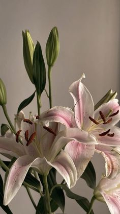 a vase filled with white and pink flowers