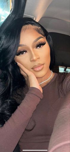 Bodywave Wig, Birthday Makeup Looks, Natural Glam Makeup, Light Makeup Looks, Natural Beauty Makeup, Makeup For Black Skin, Brown Skin Makeup, Glam Makeup Look, Wig Lace