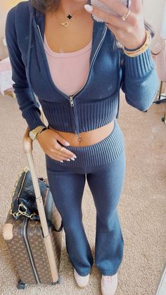 #ootd #outfits #outfit #traveloutfit #planeoutfit #matchingset #cuteoutfit #outfitpost Plane Outfit, Ootd Outfits, Comfy Outfit, Outfit Posts, Travel Outfit, Comfy Outfits, Matching Sets, Outfit Ideas, Cute Outfits