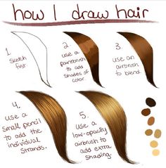 how to draw hair for beginners with step by step instructions on how to do it