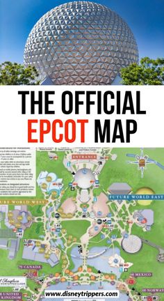 the official epcot map for disney world