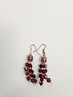 red and white beaded drop earrings Red Teardrop Beaded Dangling Earrings, Red Drop Earrings With Tiny Beads, Red Teardrop Earrings With Dangling Beads, Red Metal Drop Beaded Earrings, Red Beaded Drop Earrings, Pierced, Beaded Drop Earrings, Red And White, Jewelry Earrings Dangle, Wedding Gifts