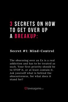 the back cover to a book with text that reads 3 secrets on how to get over up