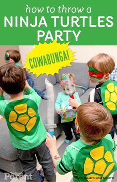 Cowabunga: How to throw a Ninja Turtles party! #ninjaturtles #birthday #parties Turtle Birthday Party Ideas, Ninja Turtle Birthday Party, Turtle Birthday Party, Ninja Turtles Party, Mutant Ninja Turtles Party, Turtle Birthday Parties, Tmnt Birthday, Ninja Turtles Birthday Party, Ninja Birthday Parties