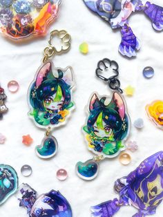 Keychain Genshin, Genshin Impact Tighnari, Tail Keychain, Cool Keychains, Expensive Taste, Acrylic Keychains, Keychain Charm, Class Design, Cute Anime Chibi