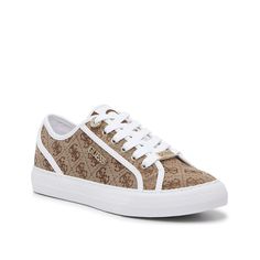 Guess-Lexxa Sneaker The Lexxa sneakers will add simple sophistication to your casual looks. These kicks from Guess feature a sporty style, complete with a logo print throughout. Guess Shoes Sneakers Woman, Guess Sneaker Heels, Spring Low-top Sneakers With Logo, Spring Lace-up Sneakers With Logo, Spring Logo Lace-up Sneakers, Trendy Sports Sneakers With Logo, Trendy Sneakers With Logo And White Sole, Casual Lace-up Sneakers With Logo, Trendy Spring Sneakers With Logo Print