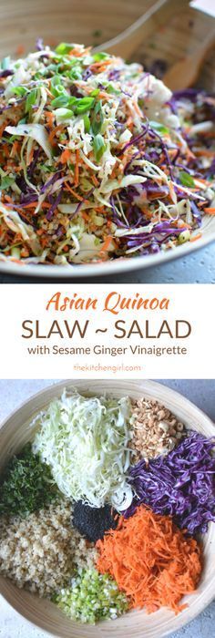 the salad is prepared and ready to be eaten in the bowl, with another side dish on the plate