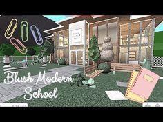 Bloxburg School Speed Build, How To Build A School In Bloxburg, Modern School Bloxburg, Bloxburg School Outside, Small School Bloxburg, Small School Layout, Bloxburg School Build Layout, Bloxburg Elementary School Layout, Bloxburg Elementary School