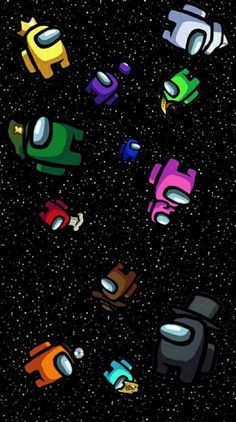 an image of some colorful cars flying in the air with space behind them and stars on the background