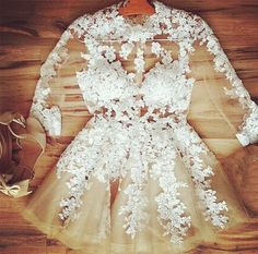 Cute Lace Applique Champagne Short Prom Dresses 2015, Homecoming Dresses 2015, Graduation Dresses, Short Prom Gown 2015 Long Sleeve Prom Dress Short, Tulle Homecoming Dress, Blue Homecoming Dresses, Dress 2015, Dresses Cheap, Lace Homecoming Dresses, Short Prom Dress, Short Prom, Dresses Lace