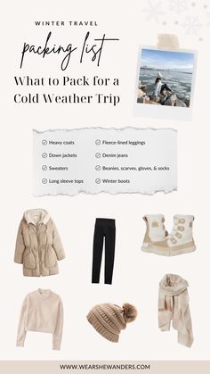 winter travel packing list what to pack for a cold weather trip