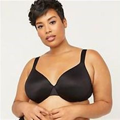 Catherines Full Coverage Smooth Underwire Bra New With Tags - Could Be Either A Tag On Strap Or Side Of Bra Size: 50c Color: Black Material: 83% Nylon 17% Spandex Adjustable Straps The Label Inside The Back Of The Item Has Been Marked Through To Prevent Returns To Department Stores. Classic Black Bra With Medium Bust Support, Black Full Coverage Classic Bra, Classic Black Seamless Bra, Classic Black Underwire Bra, Nude T Shirts, Front Closure Bra, Nude Bra, White Sports Bra, Department Stores